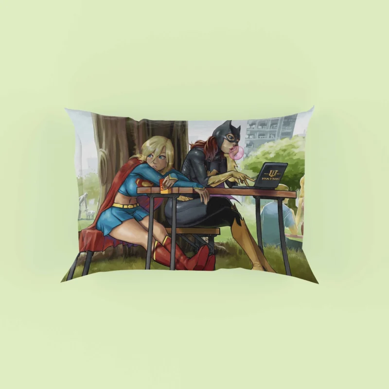 Batgirl and Supergirl: Dynamic Duo Pillow Case