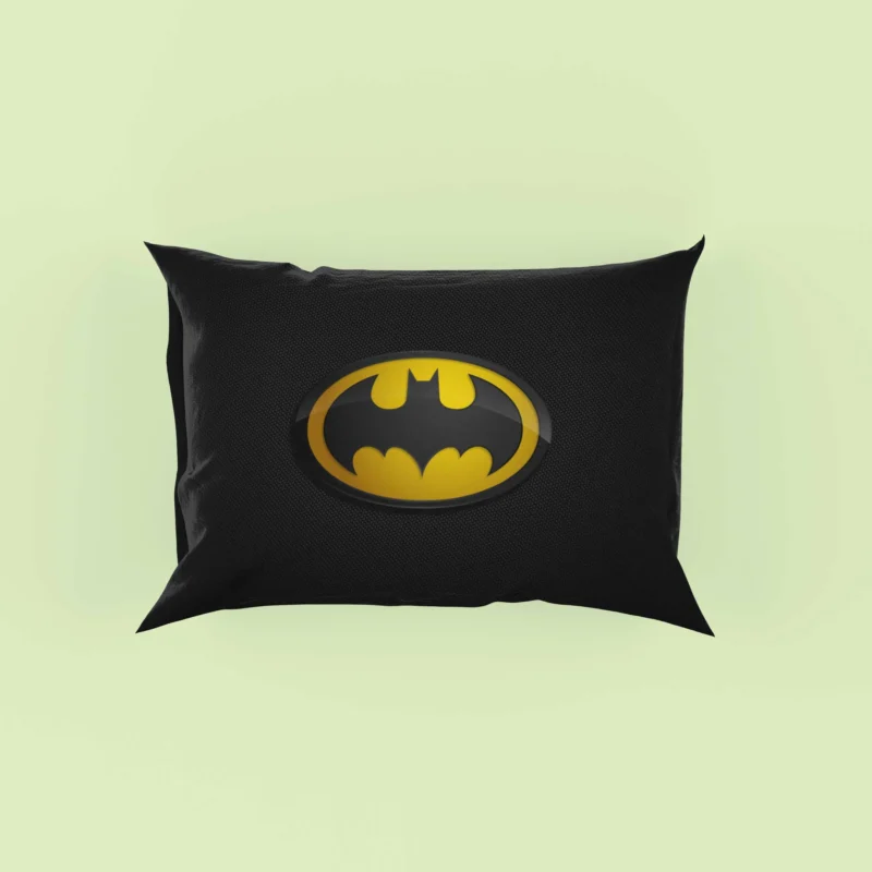 Batman Iconic Symbol: The Bat Signal from Gotham City Pillow Case