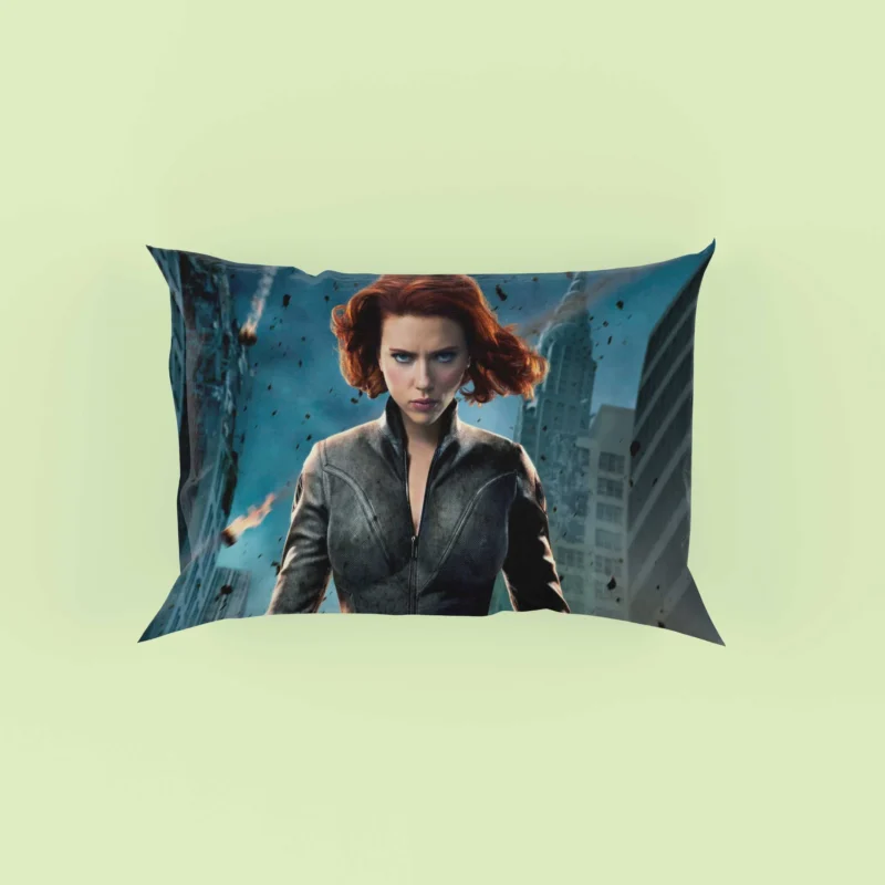 Black Widow Heroic Role in The Avengers Pillow Case