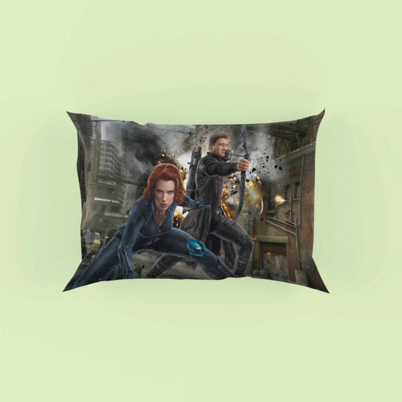 Black Widow and Hawkeye in Avengers: Age of Ultron Pillow Case
