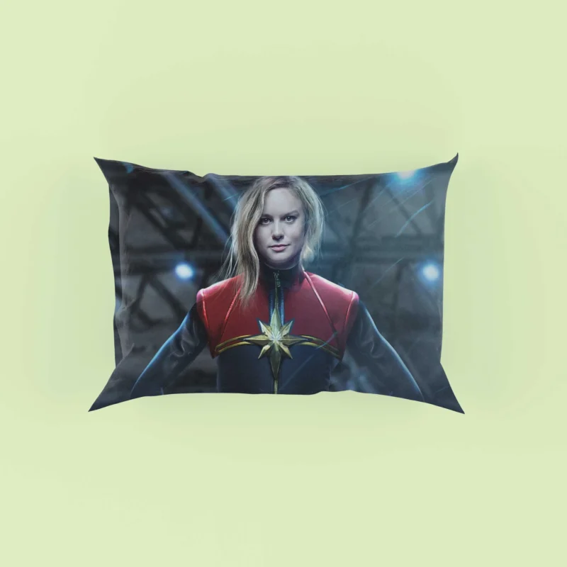 Brie Larson as Captain Marvel in Stunning Wallpaper Pillow Case