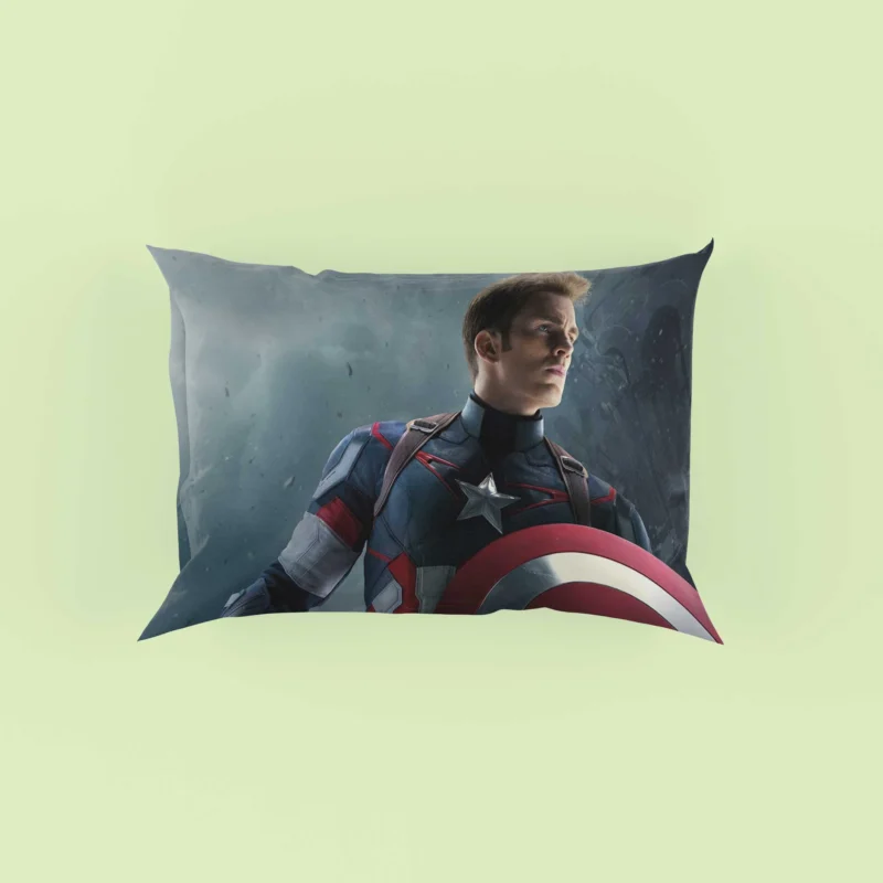 Captain America Leads in Avengers: Age of Ultron Pillow Case