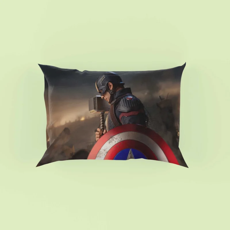 Captain America Mjölnir Moment in Avengers Endgame Pillow Case