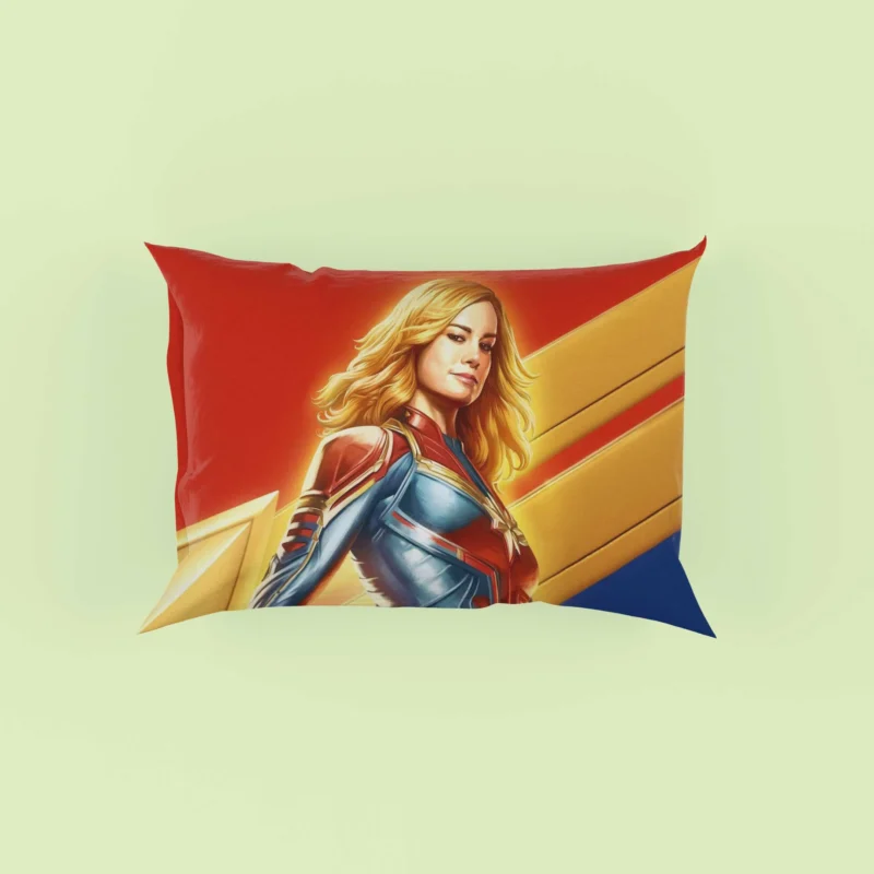 Captain Marvel Movie: Brie Larson Blonde Avenger Pillow Case