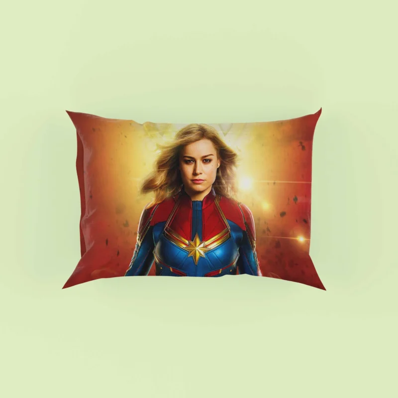 Captain Marvel Movie: Brie Larson Cosmic Adventure Pillow Case