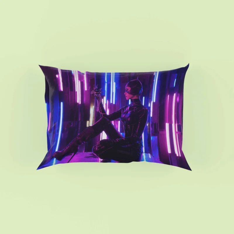 Catwoman Cosplay: Feline Transformation Pillow Case