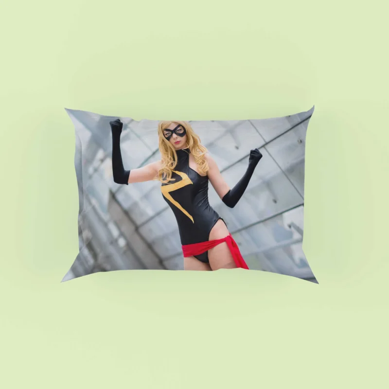 Cosplay as Ms. Marvel: Transform into Carol Danvers Pillow Case