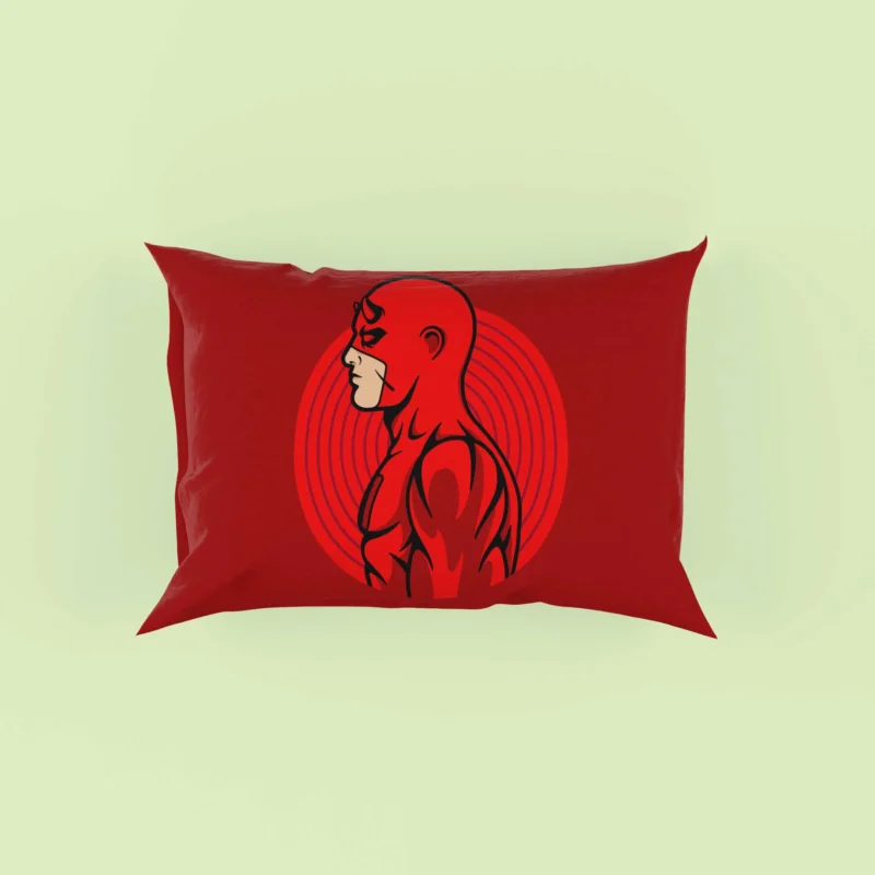 Daredevil Comics: The Minimalist Red Hero Pillow Case