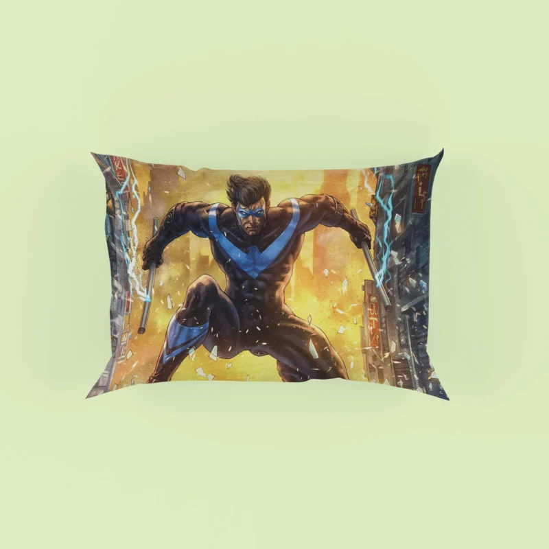 Discover the Legacy of Nightwing in Comics Pillow Case