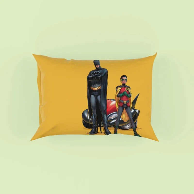 Dynamic Duo: Batman & Robin Comic Adventures Pillow Case