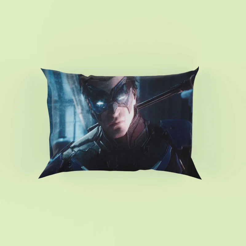 Embark on Nightwing Adventure in Gotham Knights Pillow Case