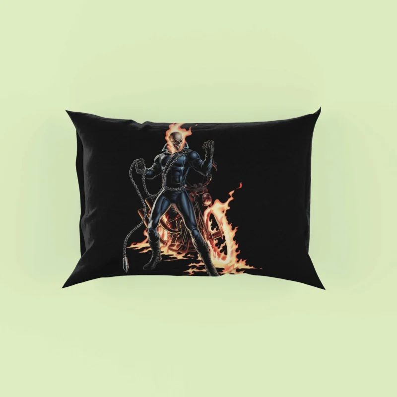 Ghost Rider Wallpaper: Embracing the Flames of Justice Pillow Case