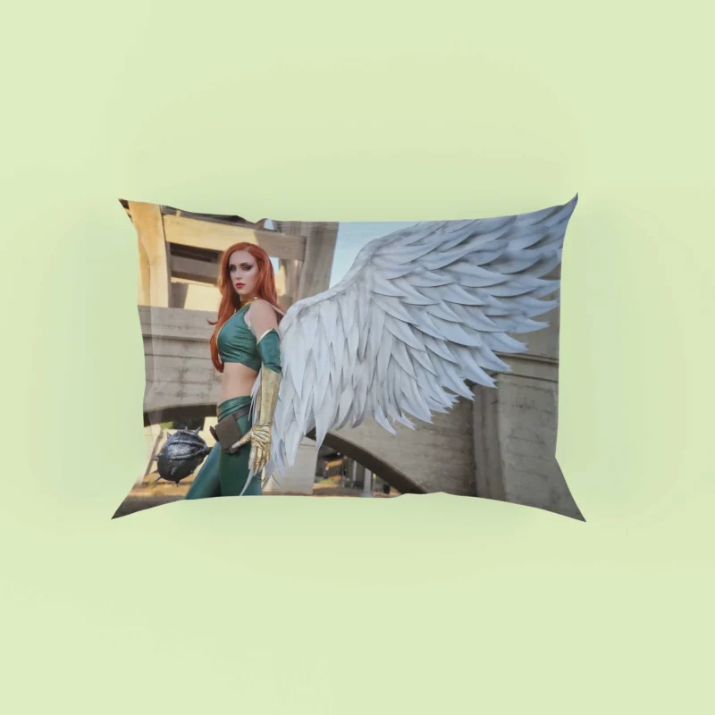 Hawkgirl Cosplay: Embrace the Wings Pillow Case