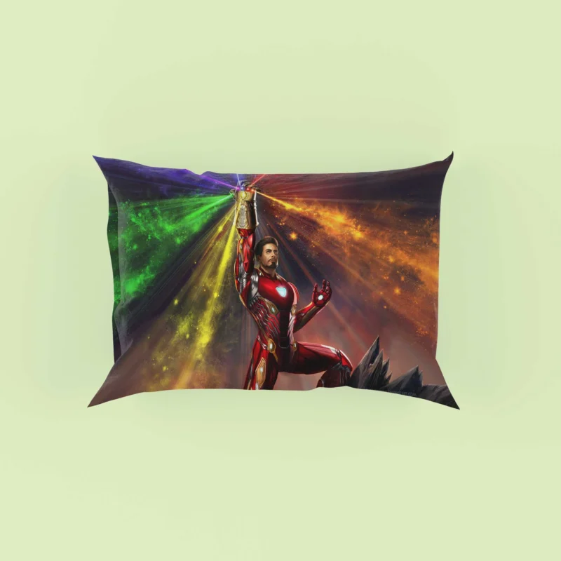 Iron Man Infinity Gauntlet Moment in Avengers Endgame Pillow Case