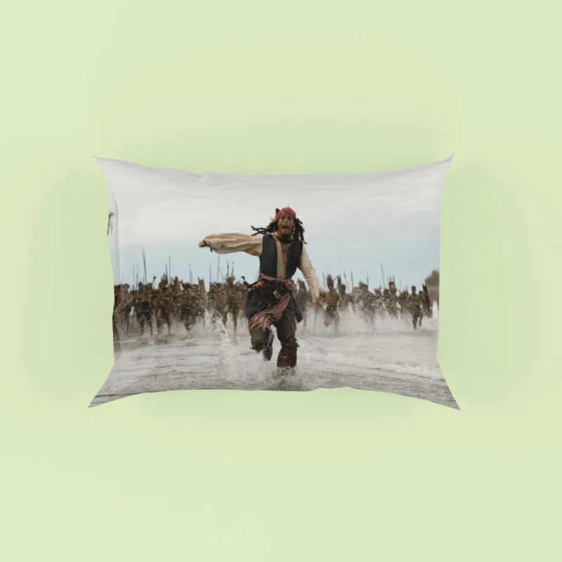 Johnny Depp Adventure in Pirates of the Caribbean Pillow Case
