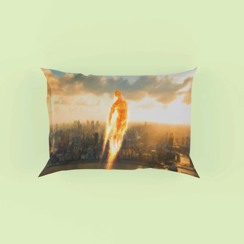 Johnny Storm as Human Torch in Comics Pillow Case