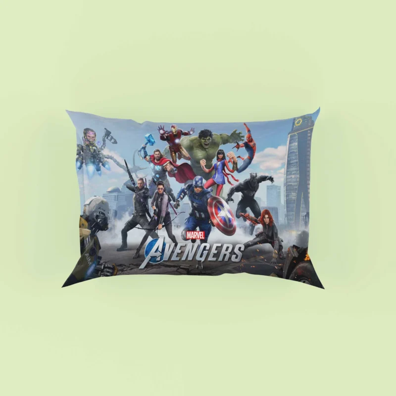 Marvel Avengers Video Game: Dive into Superhero Action Pillow Case