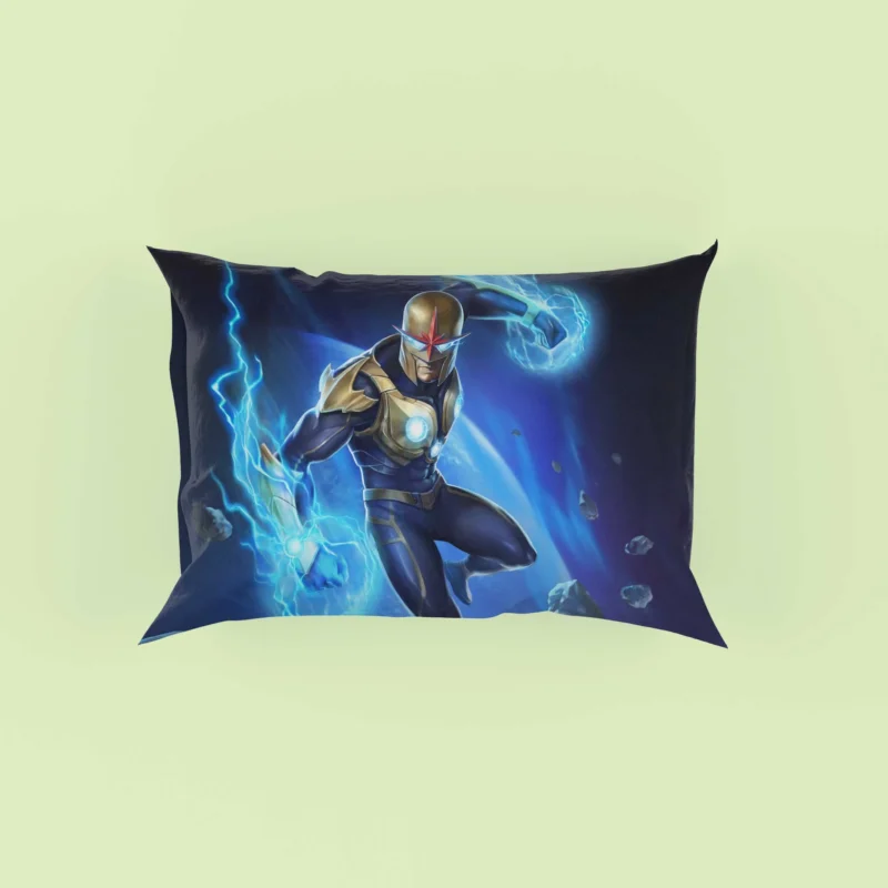 Marvel Snap Video Game: Nova Stellar Powers Pillow Case