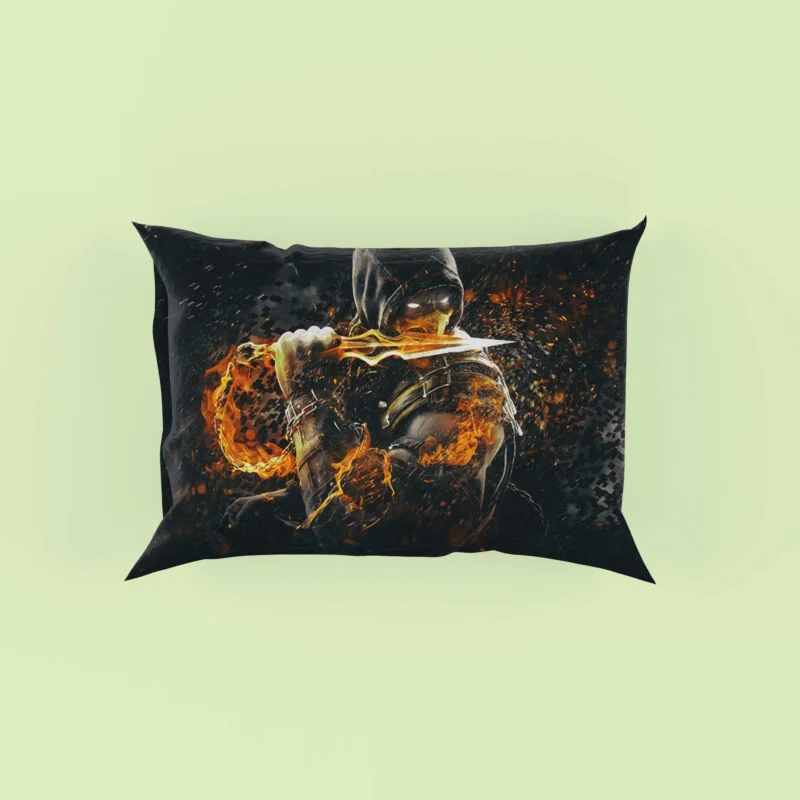 Mortal Kombat X Scorpion: The Fiery Warrior Returns Pillow Case