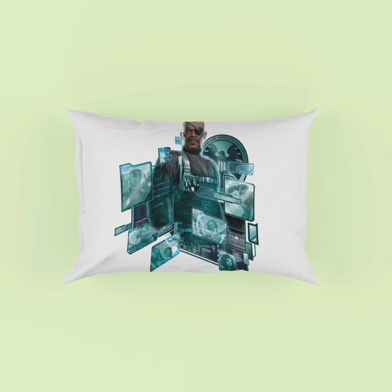Nick Fury Role in Avengers Comics Pillow Case