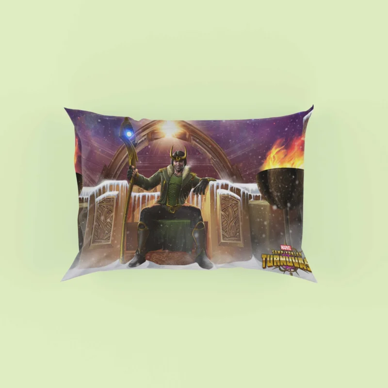 Play as Loki in MARVEL Contest of Champions Pillow Case