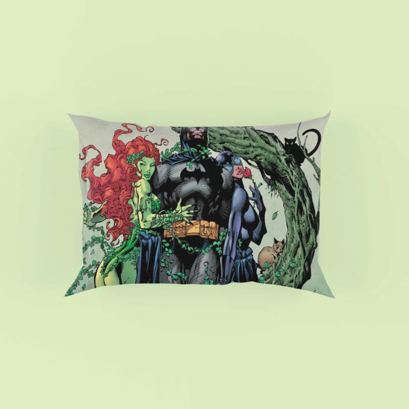 Poison Ivy and Catwoman: Partners in Batman Comics Pillow Case