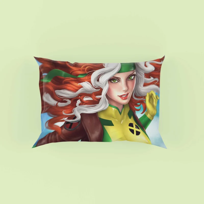 Rogue Comics: The Enigmatic Mutant with White Hair Pillow Case