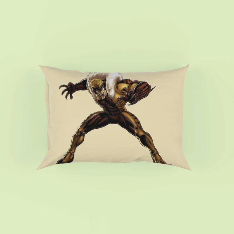 Sabretooth Wallpaper: Adorn Your Space with Brutality Pillow Case