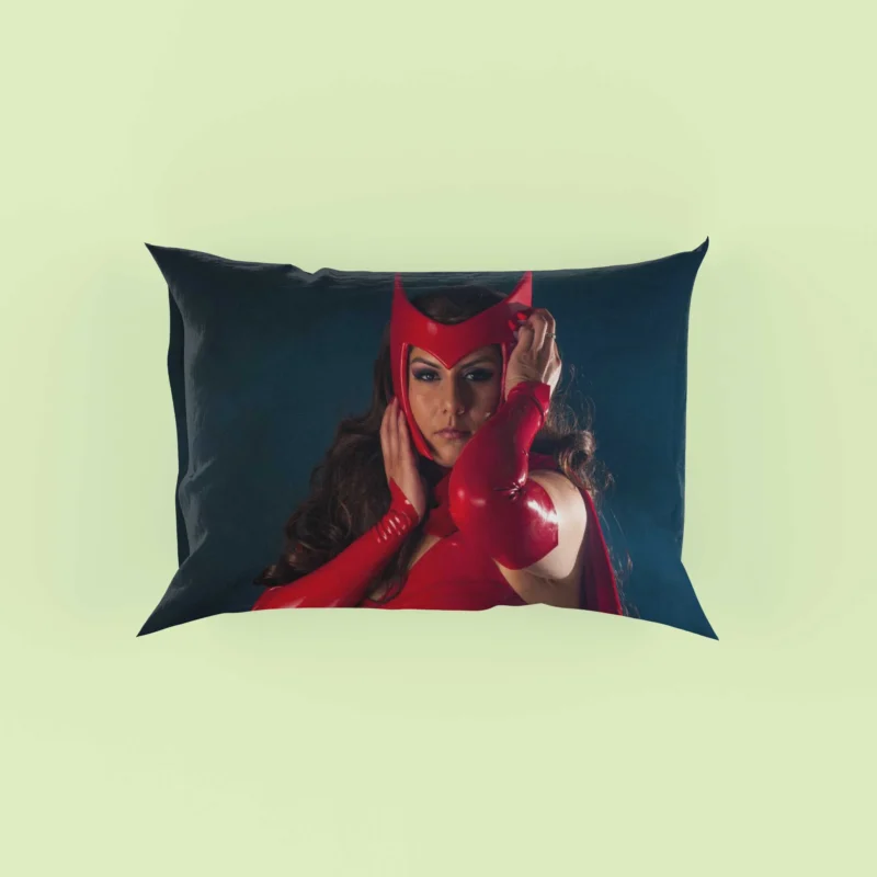Scarlet Witch Cosplay: Marvel Channeling Chaos Magic Pillow Case