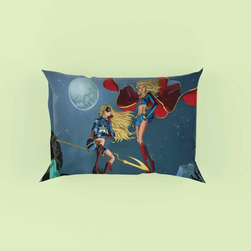 Supergirl and Stargirl: Cosmic Heroes Pillow Case