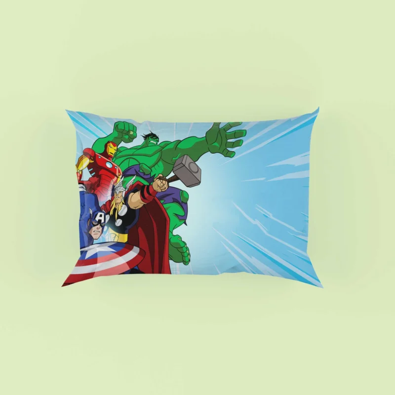 The Avengers: Earth Mightiest Heroes in Action Pillow Case