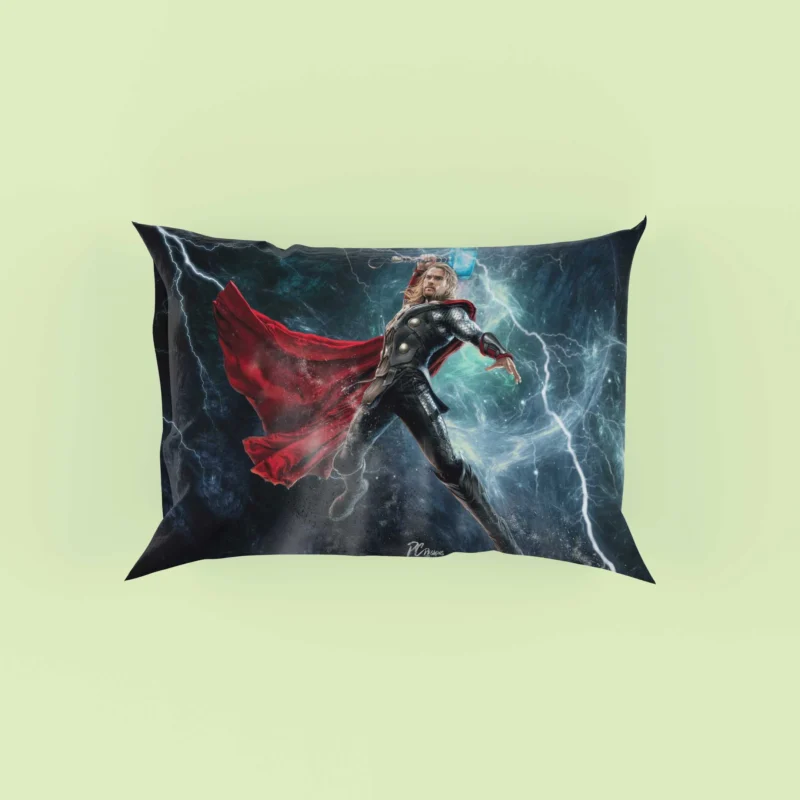 Thor Hammer Strikes in Avengers: Age of Ultron Pillow Case