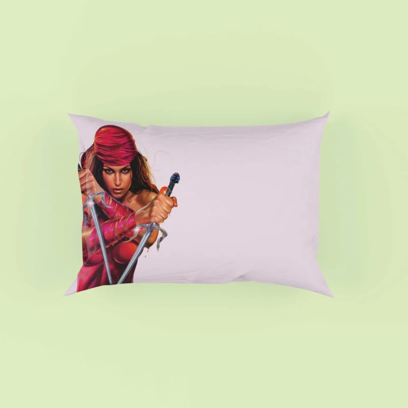 Unmasking the Mysteries of Elektra in Comics Pillow Case