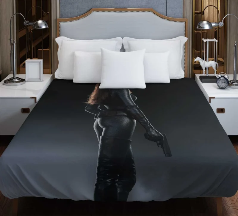 Anne Hathaway Catwoman in The Dark Knight Rises Duvet Cover