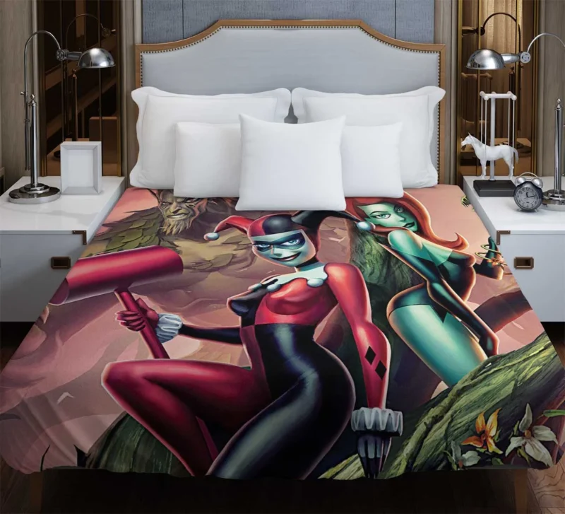 Batman and Harley Quinn: Join Poison Ivy Mischief Duvet Cover