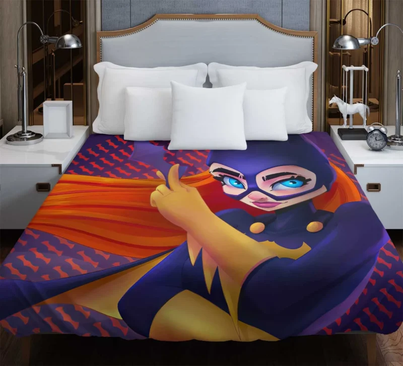 Batwoman: A DC Comics Heroine with Orange Hair and Blue Eyes Duvet Cover