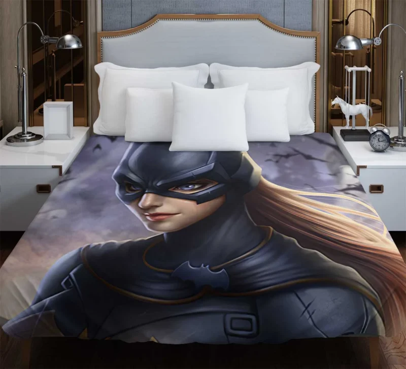 Batwoman: DC Comics Character with Brown Hair and Blue Eyes Duvet Cover
