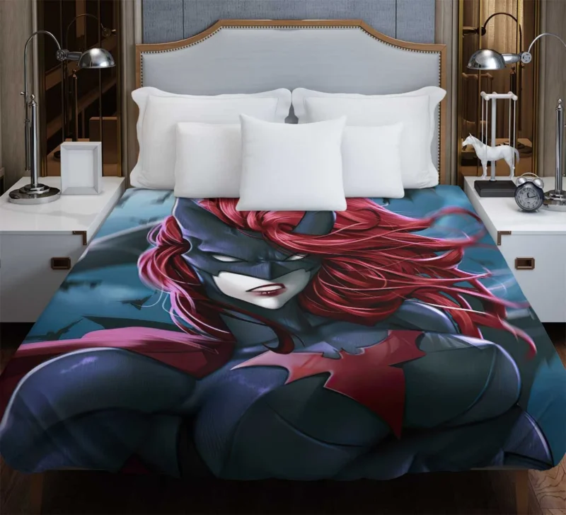 Batwoman: The Iconic Red-Haired Heroine of DC Comics Duvet Cover