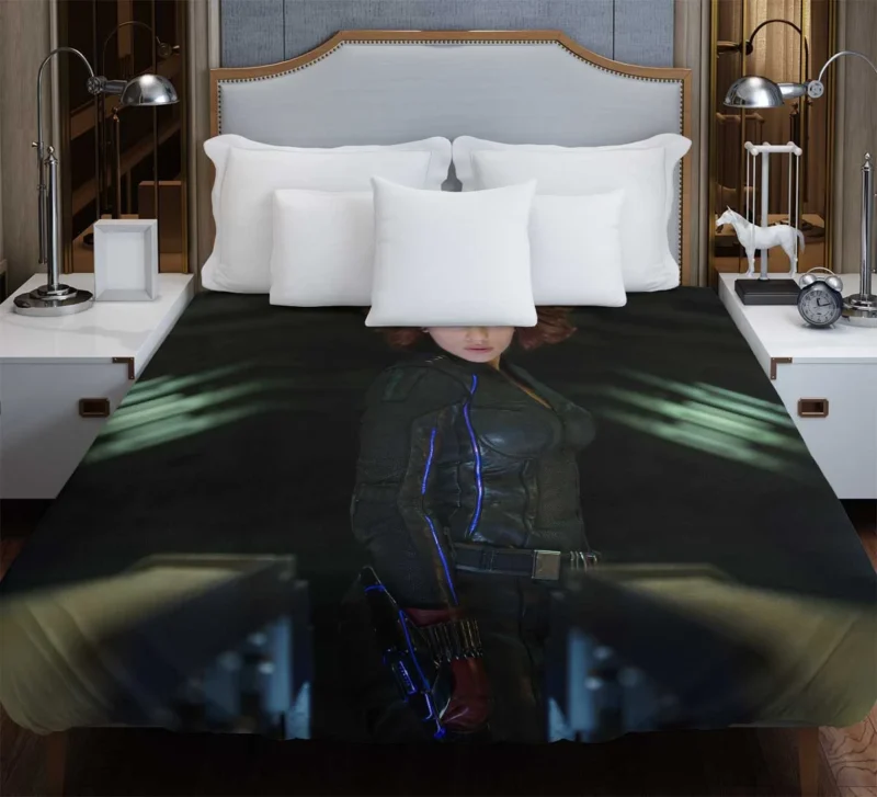 Black Widow Heroic Journey in Avengers: Age of Ultron Duvet Cover