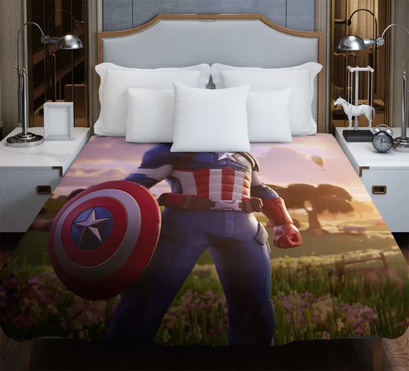 Captain America Comics: Minimalist Art Duvet Cover