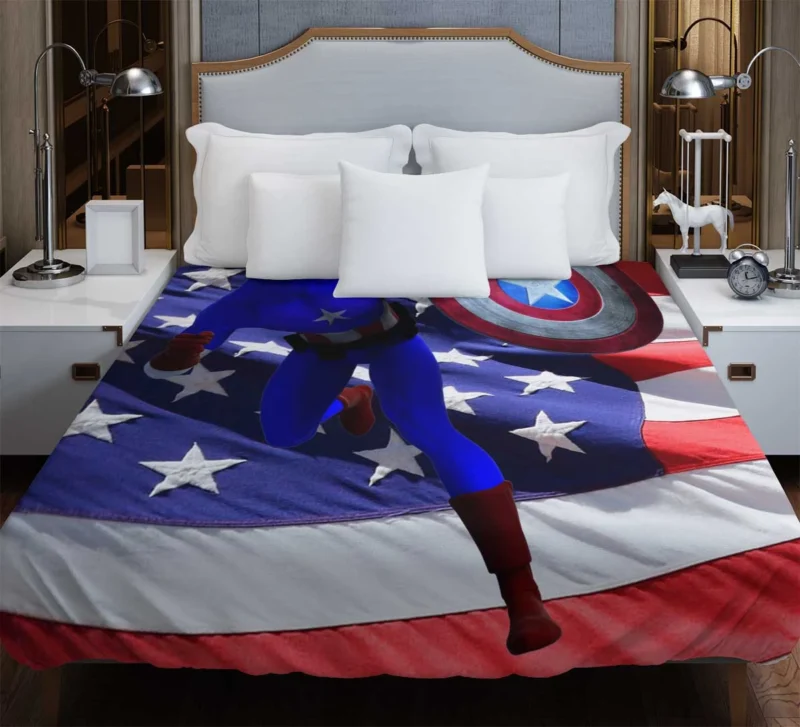 Captain America Flag: Symbol of Freedom Duvet Cover