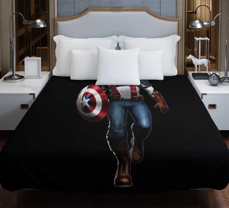 Captain America: Marvel Comics Patriotic Hero Duvet Cover