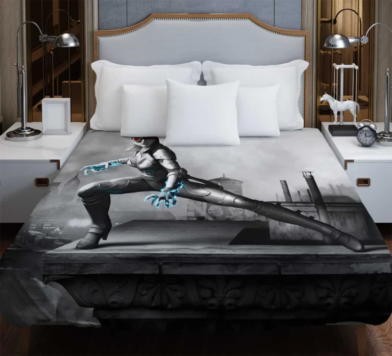Catwoman Cosplay: Embrace the Feline Persona Duvet Cover