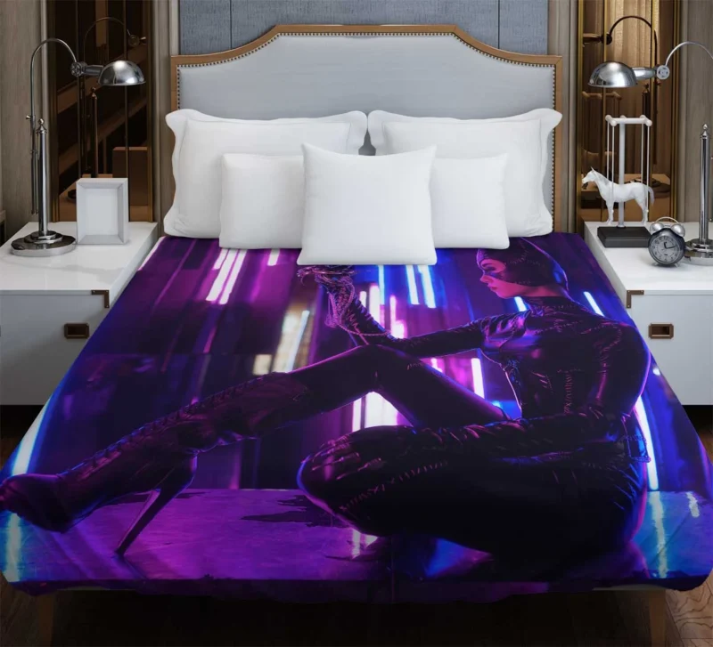 Catwoman Cosplay: Feline Transformation Duvet Cover