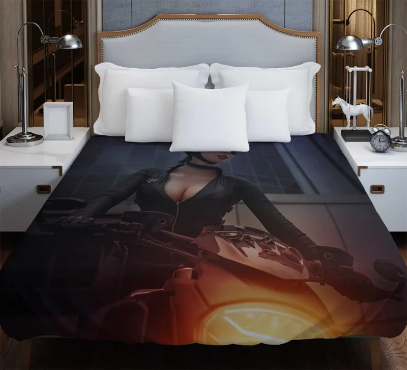 Catwoman Cosplay: The Purr-fect Persona Duvet Cover