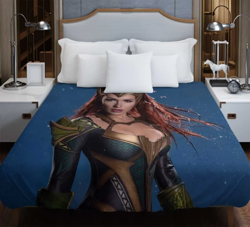 Cosplay as Mera: Dive into the DC World Duvet Cover