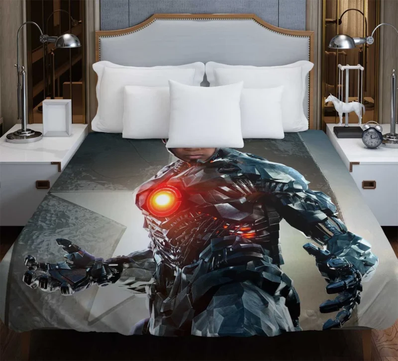 Cyborg in Justice League: Ray Fisher Role Duvet Cover