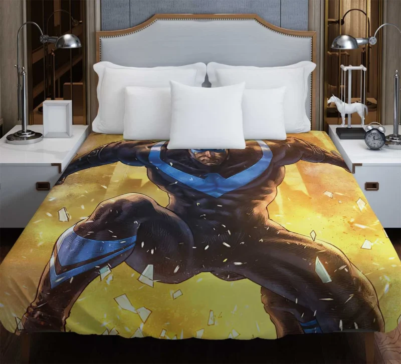 Discover the Legacy of Nightwing in Comics Duvet Cover