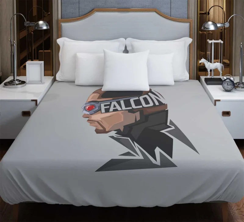 Dive into the Adventures of Falcon in Comics Duvet Cover