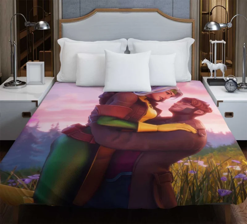 Fortnite: Rogue & Gambit Loading Screen Unleashed Duvet Cover